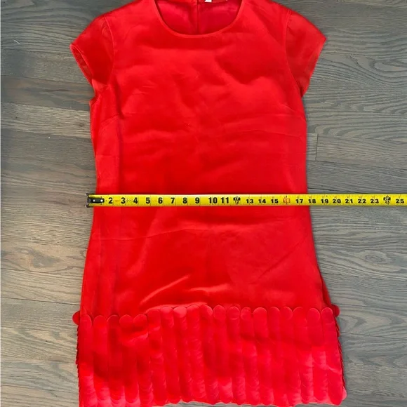 Ted Baker Glana Circle Hem Mini Dress Orange/Red - Picture 7 of 8